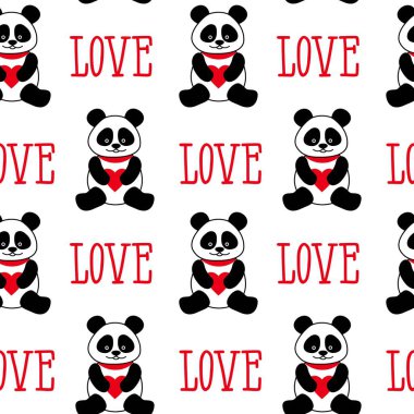 Sevimli pandalar ve kalplerle kusursuz bir geçmişi var. Kusursuz panda ve aşk kelimesi