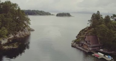 denize orman Adaları ile fiyort boynundan uçuş