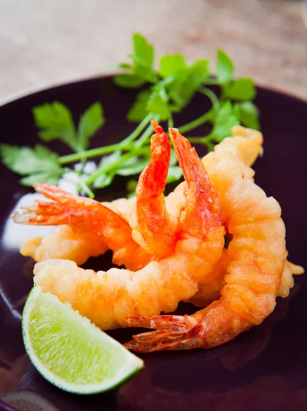 Battered King Prawns Background Wallpaper — Stock Photo, Image