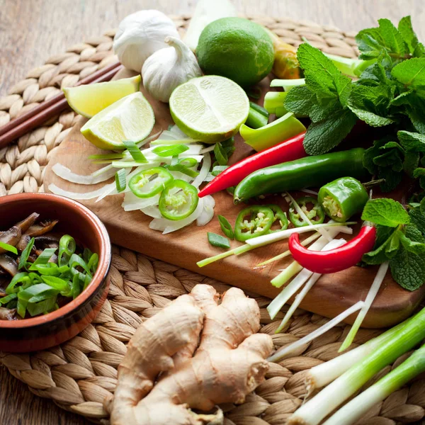 Élelmiszer Vietnami Háttér Tapéta — Stock Fotó