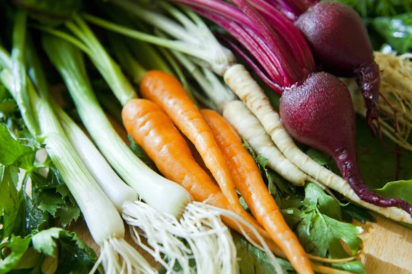 Biogazdálkodás egészséges, friss zöldségekkel, élelmiszer-összetevők m — Stock Fotó