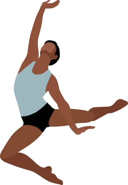 Uomo che pratica ginnastica o acrobazia — Vettoriale Stock