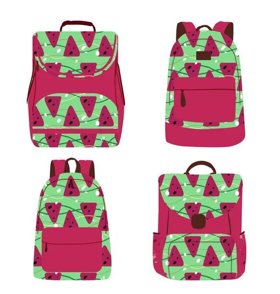 Conjunto de mochilas — Vector de stock