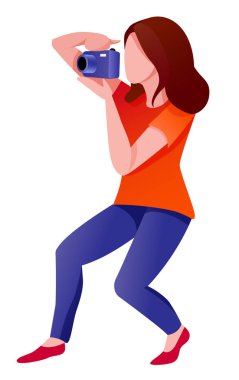 bir kız veya kadın fotoğrafçı