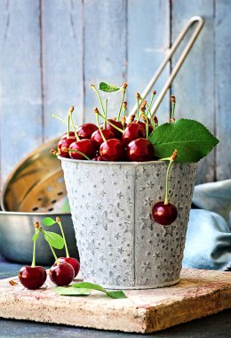 Olgun organik taze vişne