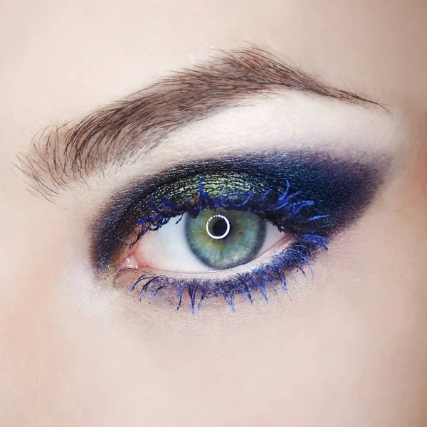 Augen Make Augenbrauen Wimpern Kosmetik Swatch Mode Makro Foto — Stockfoto