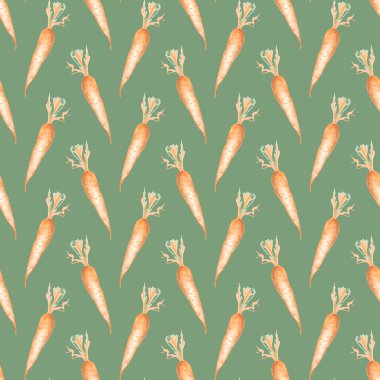 Turuncu tek renkli havuç sebze çizimi basit çizim sanat vektörü pürüzsüz desen arka plan