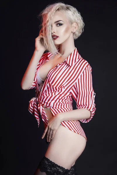 Sexig Vacker Ung Woman Passion Flicka Underkläder — Stockfoto