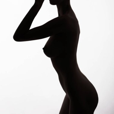 çıplak güzel vücut woman.perfect vücut modeli kız siluet
