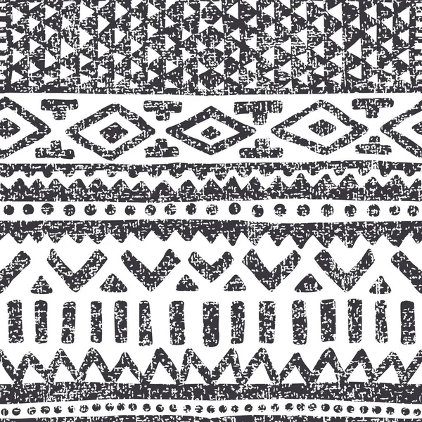 民族无缝模式 几何灰白色装饰 纺织品打印 向量例证 — 图库矢量图片