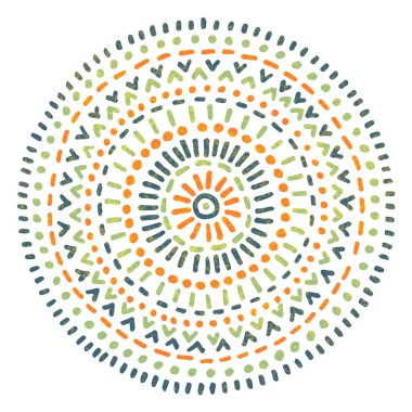 Mandala vintage tarzı elle çizilmiş. Daire desen. Doku.