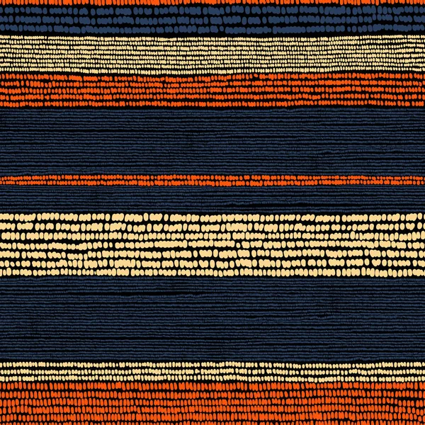 Modèle rayé sans couture. Stri horizontal orange, bleu et beige — Image vectorielle