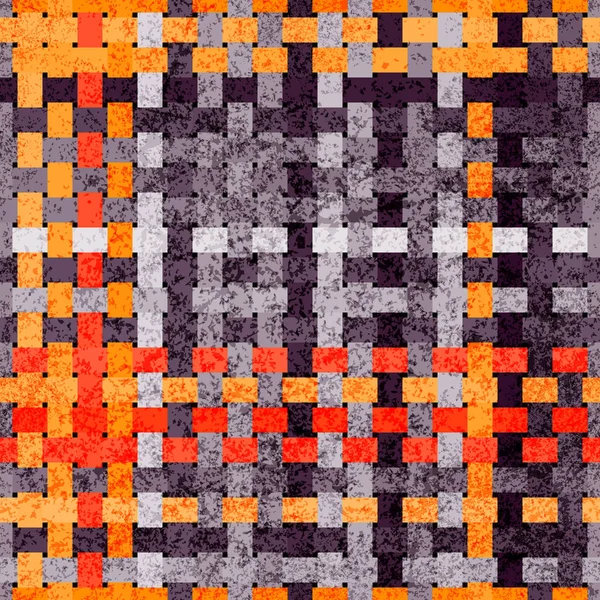 Korbflechter nahtlosen Hintergrund. geometrische Abstraktion. orange und gr — Stockvektor
