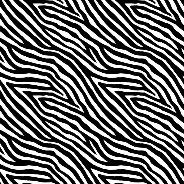 Bezproblémové černé a bílé schéma zebry. Tisk pro textil. Vekt — Stockový vektor
