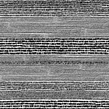 Siyah ve beyaz çizgili polka nokta deseni. Yatay doodle orn