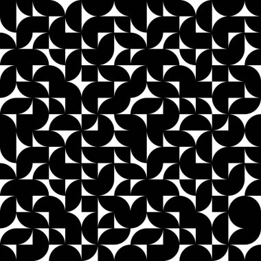 Basit kusursuz siyah beyaz desen. Geometrik soyutlama w
