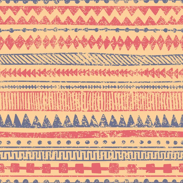 Sömlös etniska prydnad. Aztec och tribal motiv. Prydnad draw — Stock vektor