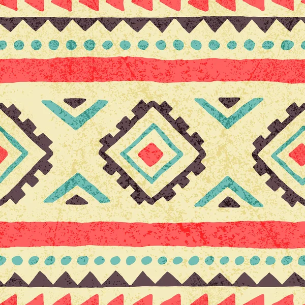Nahtlose Ethnische Muster Grunge Textur Sommer Vintage Print Für Textilien — Stockvektor