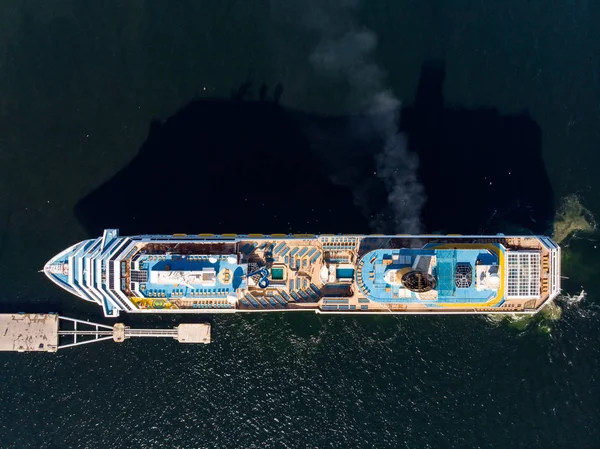 Drone View Ship Dock — Stock Photo, Image