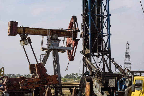 Attrezzature Produzione Gas Campo — Foto Stock