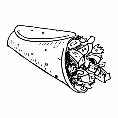 Kebap. Anahat, Web sitesi tasarımı ve mobil, uygulama geliştirme için ince çizgi Kebap simgesi. Geleneksel çanak 