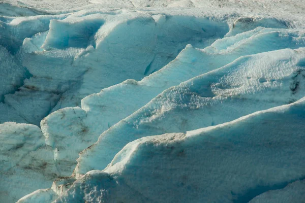 Gletscherspalten Portage Gletscher Zeigen Das Tiefe Blau Des Kompakten Eises — Stockfoto