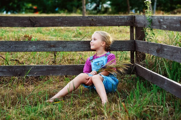 Ritratto Una Ragazza Campagna — Foto Stock