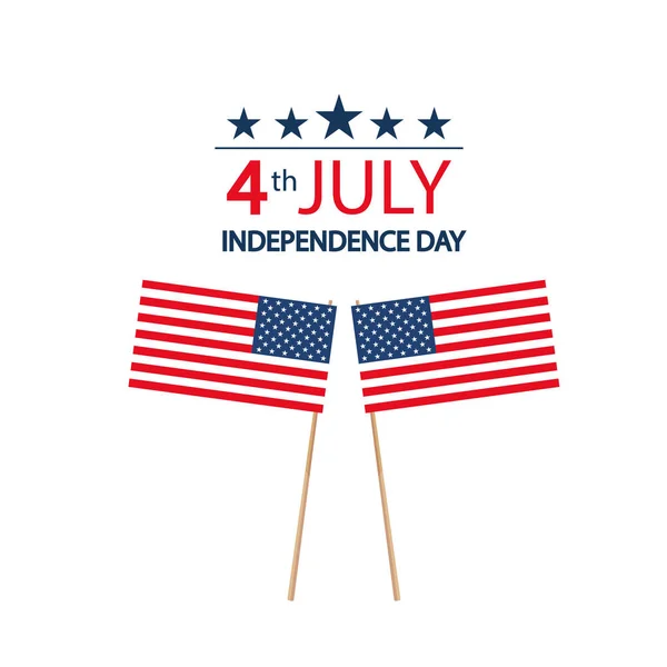 Modern vector illustration of USA Independence Day — Stock Vector