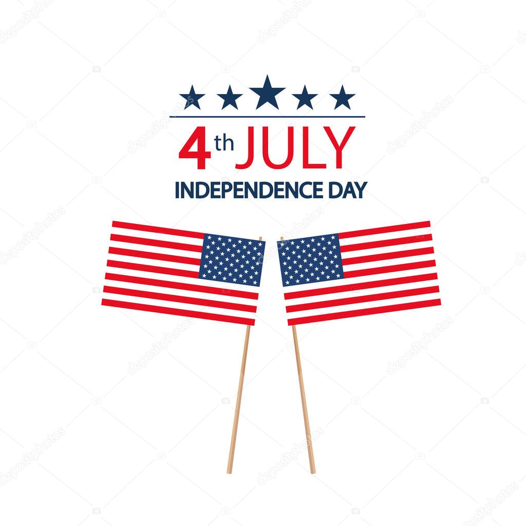 Modern vector illustration of USA Independence Day