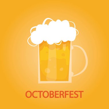 Bira pint Modern vektör illüstrasyon . Ekim Festivali