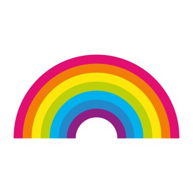 beyaz backgro üzerinde izolasyon gökkuşağı modern vektör illüstrasyon