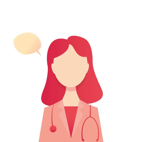 Ilustración vectorial moderna de apoyo médico femenino en línea. Concepto de higiene femenina. Servicio médico en línea para pacientes — Vector de stock