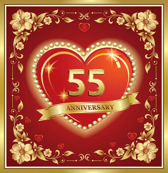 Ongekend 50 years anniversary, happy birthday with hearts and ribbon SF-67