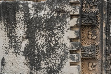 Antik sanat. Güzel tarzı ve ince tasarımı gerçekten çok eski anıt tarihin ayrıntıları. Yatay renkli fotoğraf.