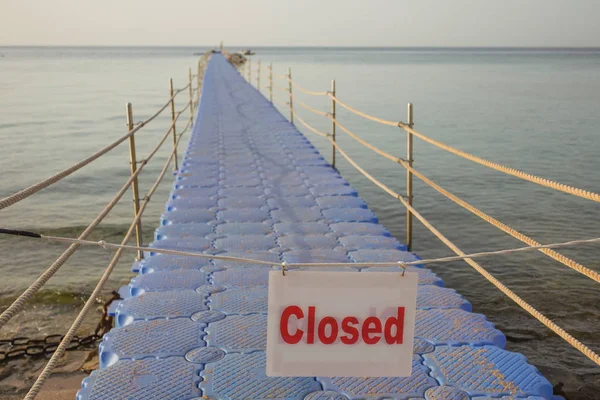 Geschlossene Passage Zum Badebereich Tropischen Sommerstrand Horizontale Farbfotografie — Stockfoto