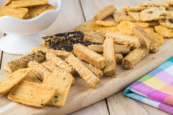 Cheese sticks and crisps.