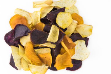 Renkli karışık egzotik kök çipleri.