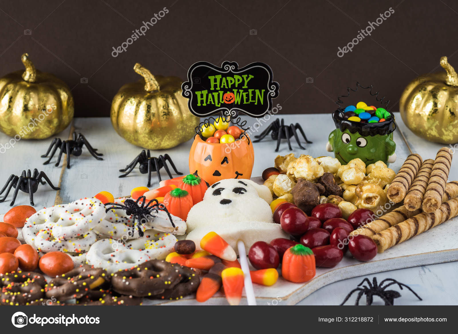 Halloween Candy Charcuterie Board Stock Photo C Russiandoll 312218872