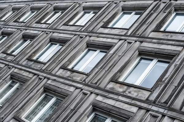 Old Beautiful Town Houses Sights Warsaw Colorful Houses Windows — Stock Photo, Image