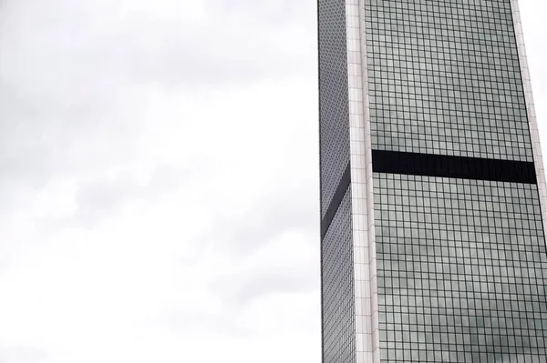 View Skyscraper Windows Old City Reflection New Building Mixture Glass — Stock Photo, Image