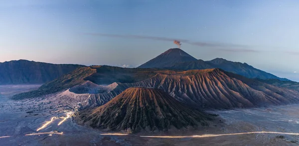 Monte Bromo Vulcanico Panoramico Famosa Destinazione Turistica Attrazione Turistica Indonesia — Foto Stock