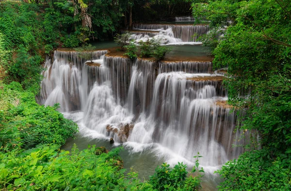 Beautiful waterfall in tropical rain forest Kanchanaburi, Thailand