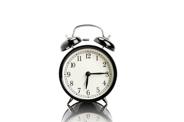 Vintage Alarm Clock Geïsoleerd Witte Achtergrond — Stockfoto