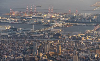 Japonya manzarası, Kobe ve Osaka cityscape