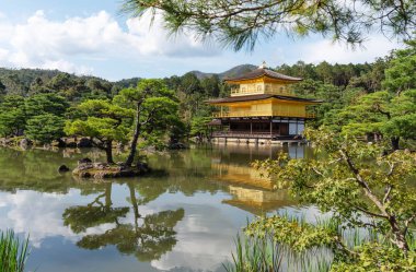 Japonya seyahat hedef landmark, Altın Köşk, Kinkaki-ji Tapınağı Kyoto