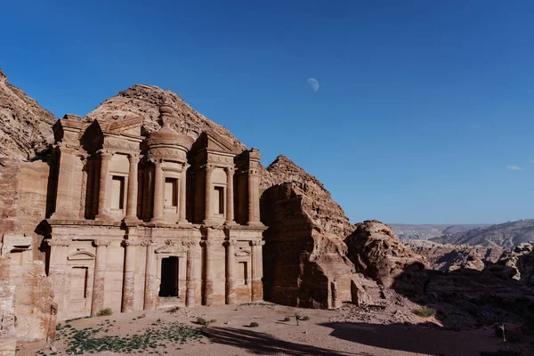 Monastère Ancienne Architecture Petra Jordanie — Photo