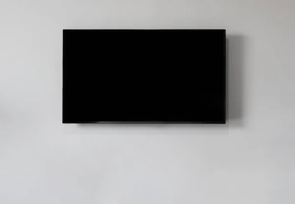 Smart White Wall Blank Black Screen — Stock Photo, Image