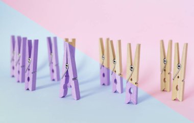 Benzersiz, bireysellik, liderlik ve farklı bir kavram düşünüyorum. Diğer klipler ile bir ahşap klip farkı, Vintage pastel renkli