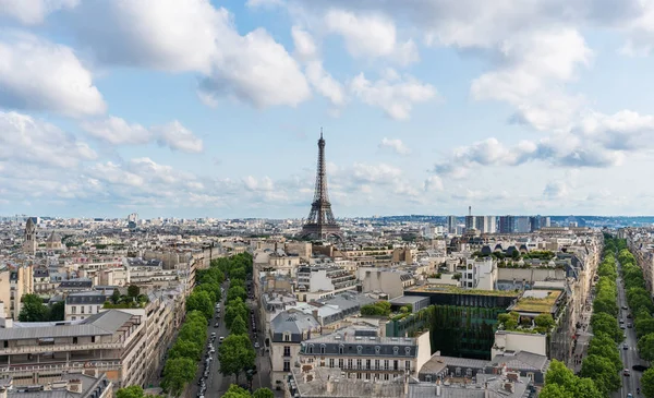 stock image Paris city in France with Eiffel tower iconic and symbol of France in summer