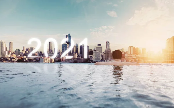 Nieuw Jaar Nieuw Doel Met Doel Vakantie 2021 — Stockfoto